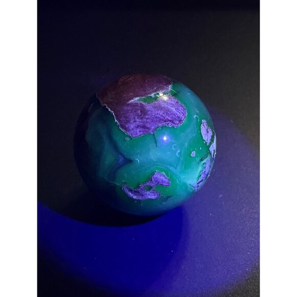 Natural Football Volcano Agate Sphere UVs Healing Crystal Stone 60.4mm 304g - Picture 9 of 15